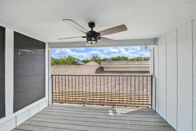 8104 Lea Shore St, Fort Worth, TX 76179 - wooden terrace with a ceiling fan