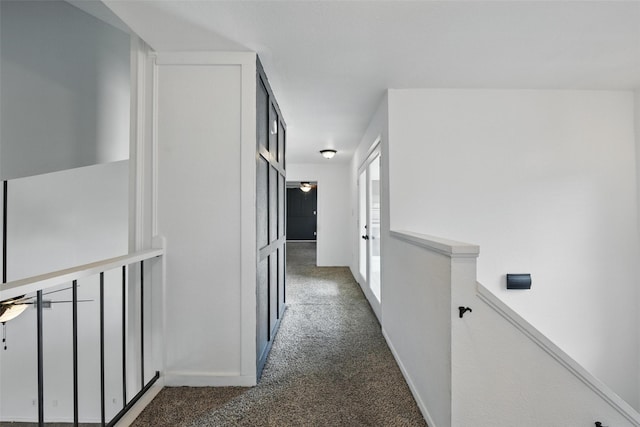 8104 Lea Shore St, Fort Worth, TX 76179 - corridor with carpet floors, baseboards, and an upstairs landing