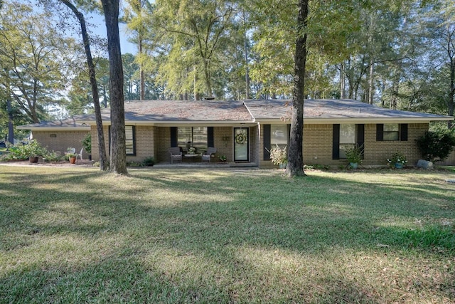 1208 Lake Cross Rd, Hideaway, TX 75771 - single story home with a front lawn and brick siding