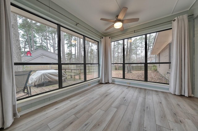 1208 Lake Cross Rd, Hideaway, TX 75771 - unfurnished sunroom with ceiling fan