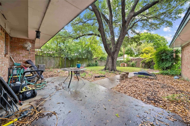 view of patio / terrace featuring a fenced backyard