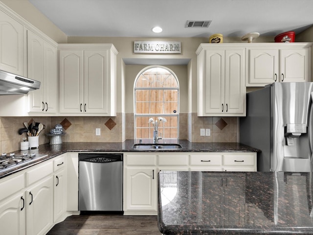 1803 Timber Ridge Dr, Frisco, TX 75036 - kitchen with stainless steel appliances, a sink, and white cabinets