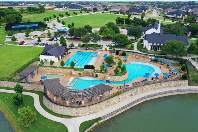 4011 Hollywood Park Ct, Celina, TX 75009 - aerial view of a pool area