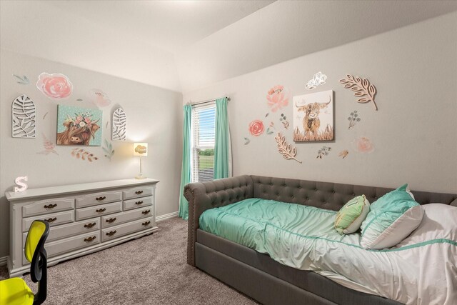 3912 Burks Ct, Celina, TX 75009 - carpeted bedroom featuring vaulted ceiling