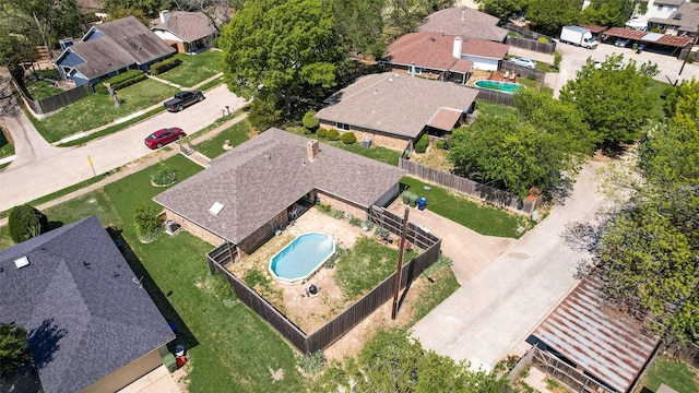 aerial view featuring a residential view
