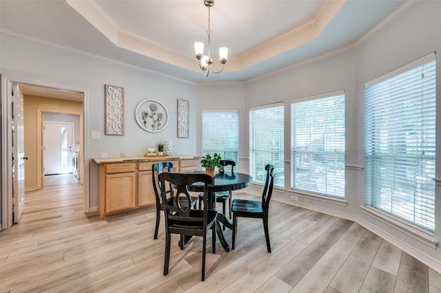 300 Dove Crk, Mckinney, TX 75071 - dining room with light wood-style flooring, a chandelier, and a wealth of natural light