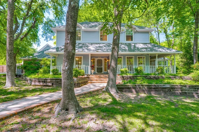 300 Dove Crk, Mckinney, TX 75071 - view of front of property with covered porch and a front yard