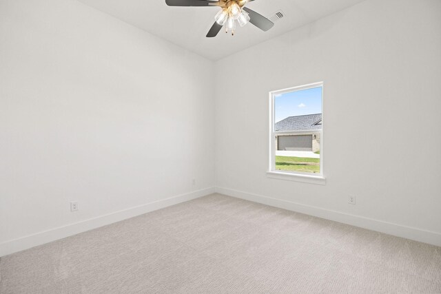 737 Burr Oak Ln, Weatherford, TX 76085 - unfurnished room featuring baseboards, a ceiling fan, and light colored carpet
