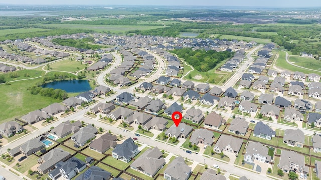 996 Heather Falls Dr, Rockwall, TX 75087 - aerial overview of property's location featuring a nearby body of water and nearby suburban area