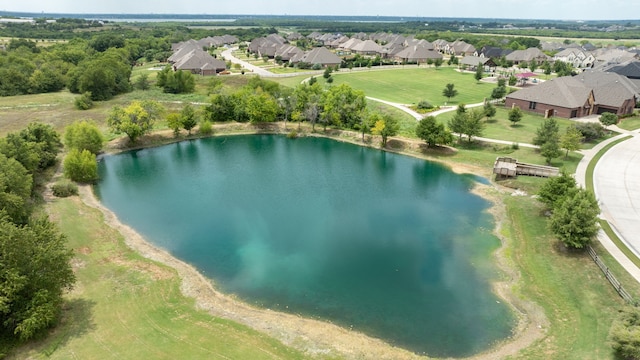 996 Heather Falls Dr, Rockwall, TX 75087 - aerial perspective of suburban area with a large body of water