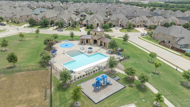 996 Heather Falls Dr, Rockwall, TX 75087 - aerial view of a pool area and a recreational park