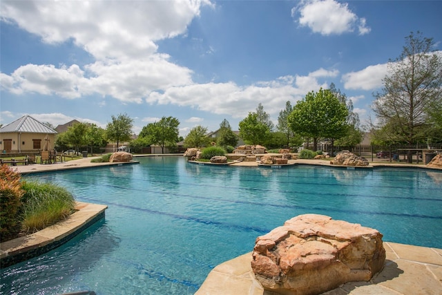 9300 Pecan Woods Trl, Argyle, TX 76226 - community pool featuring fence