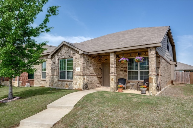 3412 San Lucas Ln, Denton, TX 76208 - view of front of property featuring stone siding and roof with shingles