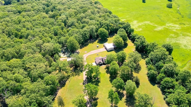 bird's eye view featuring a rural view