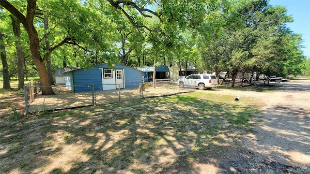 view of yard with a gate and fence private yard