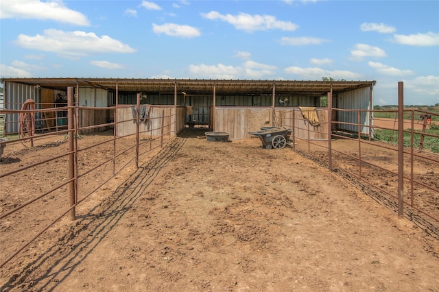 view of horse barn