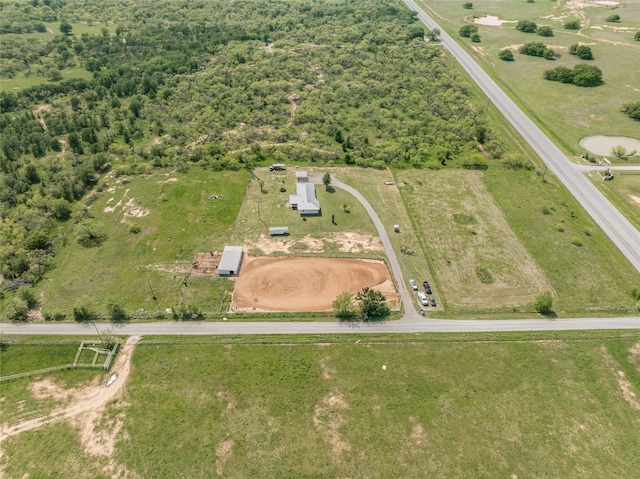 drone / aerial view featuring a rural view