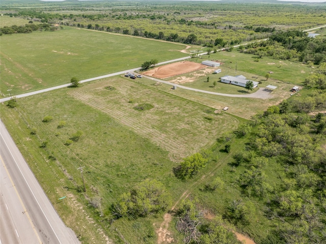 bird's eye view with a rural view