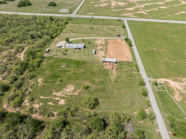 bird's eye view with a rural view