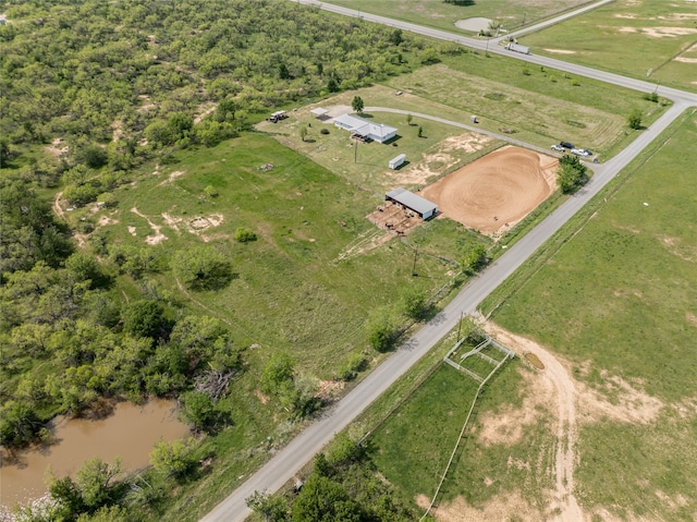 aerial view featuring a rural view
