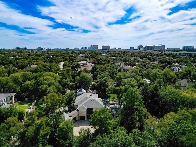 bird's eye view with a view of city