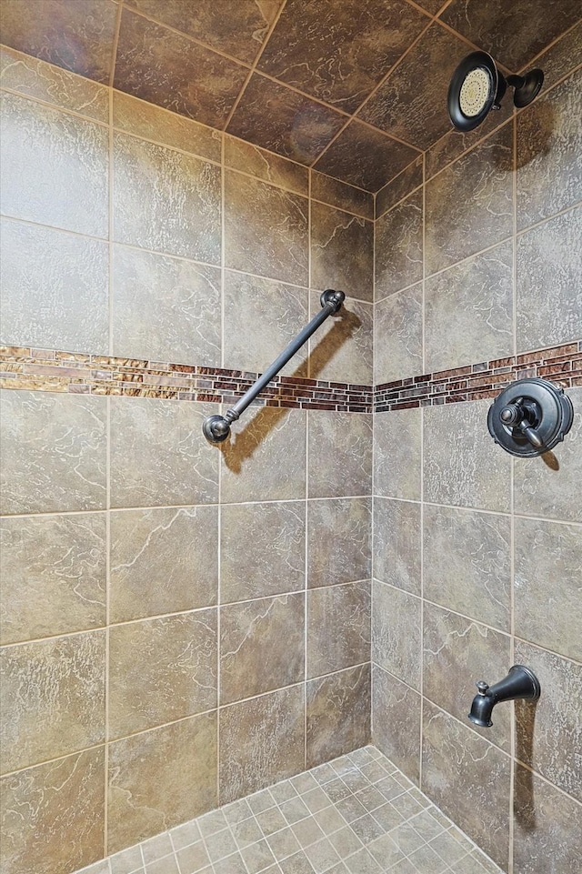full bathroom with a tile shower