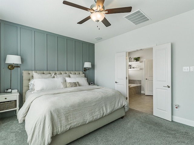 220 Glenwood Dr, Oak Point, TX 75068 - bedroom with carpet flooring, visible vents, a decorative wall, and baseboards
