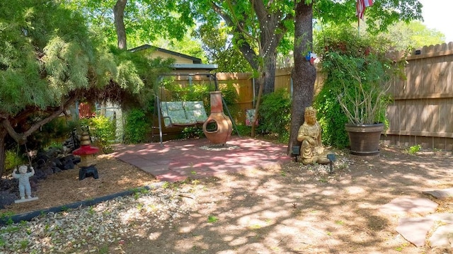 view of patio / terrace with a fenced backyard