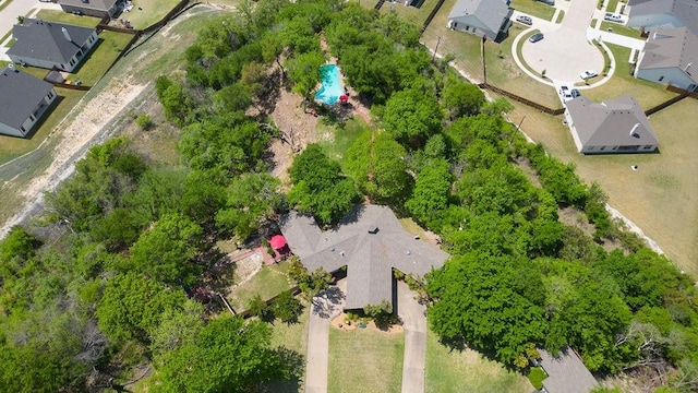 drone / aerial view featuring a residential view