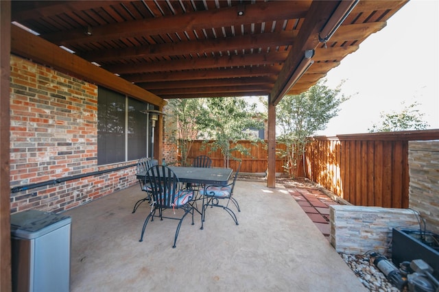 2905 White Dove Dr, Plano, TX 75093 - fenced backyard with outdoor dining space and a patio