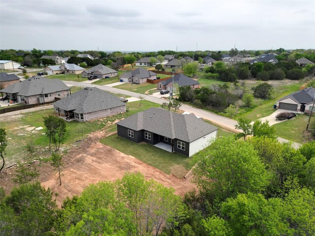 aerial view with a residential view