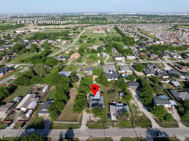 drone / aerial view with a residential view