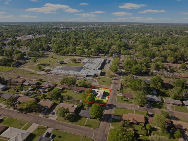 314 Cedar, Mount Pleasant, TX 75455 - birds eye view of property with a forest view and a residential view
