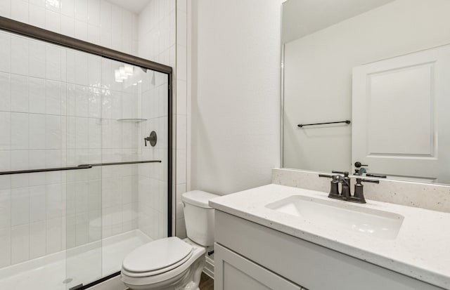 3470 Marginal Dr, Mckinney, TX 75071 - full bathroom with toilet, a shower stall, and vanity