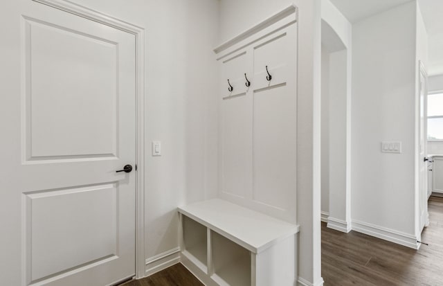 3470 Marginal Dr, Mckinney, TX 75071 - mudroom with dark wood-style flooring and baseboards