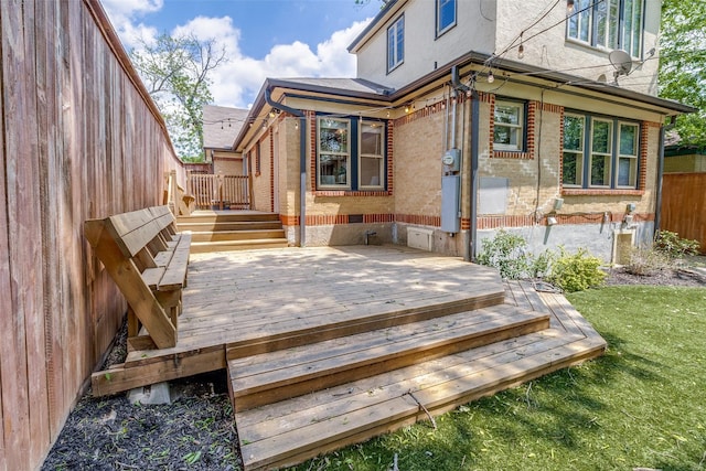 wooden deck with fence