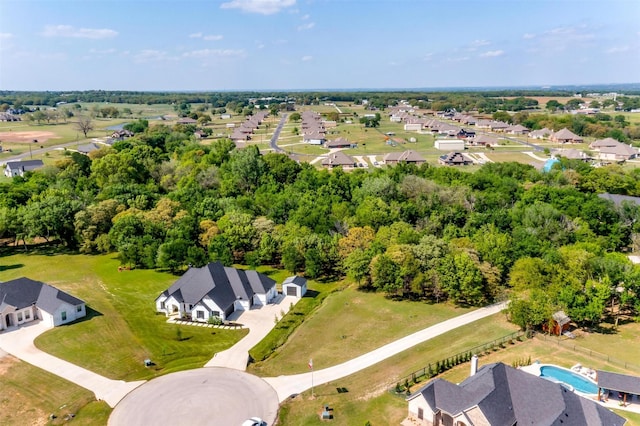 bird's eye view featuring a residential view