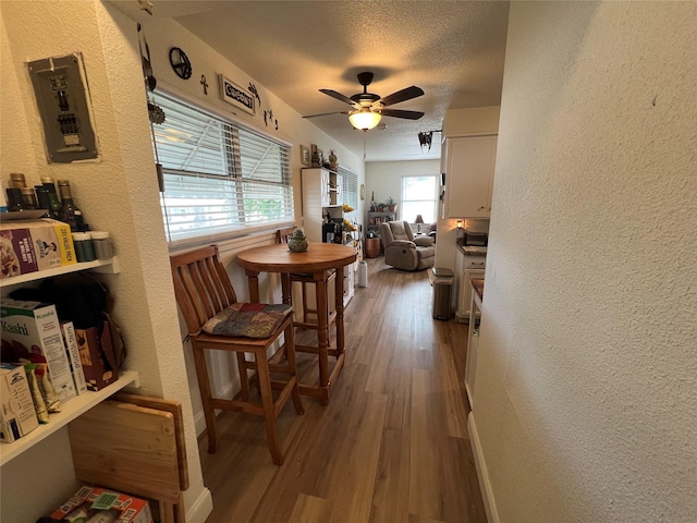 108 E Neely Ave, Comanche, TX 76442 - dining room featuring a textured wall and wood finished floors