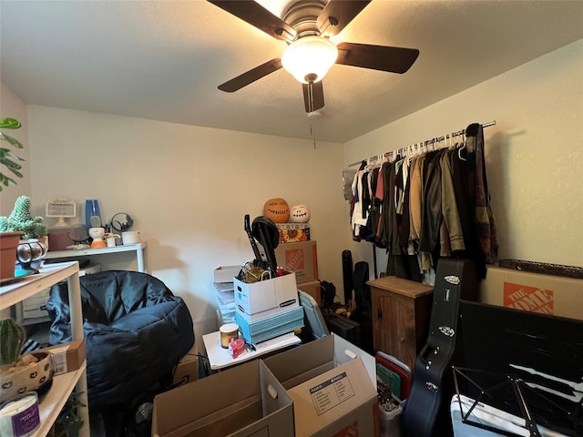 108 E Neely Ave, Comanche, TX 76442 - storage with a ceiling fan