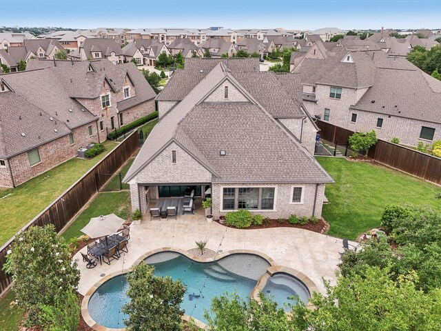 birds eye view of property featuring a residential view