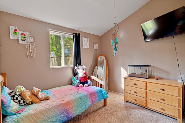 28 Private Road 45075, Powderly, TX 75473 - bedroom featuring vaulted ceiling and carpet flooring