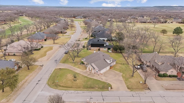 bird's eye view with a residential view and golf course view