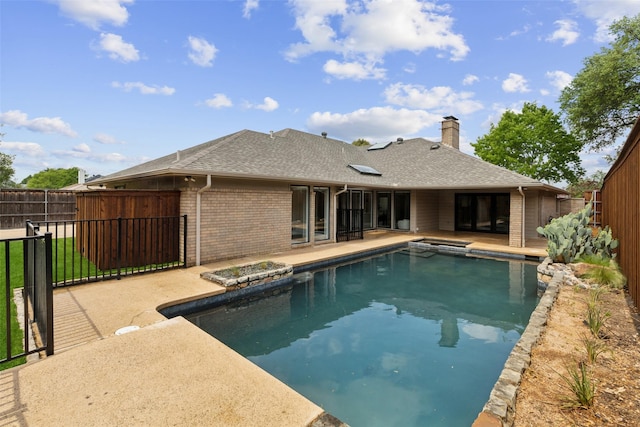 5724 Still Forest Dr, Dallas, TX 75252 - view of swimming pool with an in-ground hot tub, fence, and a patio