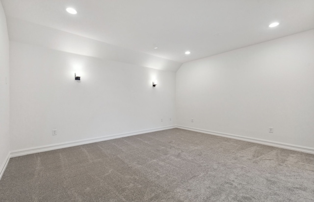 1624 Cottonwood Valley Dr, Celina, TX 75009 - carpeted spare room featuring recessed lighting, lofted ceiling, and baseboards