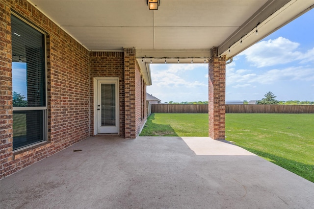 view of patio / terrace featuring a fenced backyard