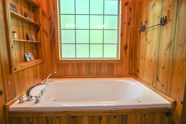 14615 County Road 2337, Tyler, TX 75707 - full bathroom with wooden walls and a garden tub
