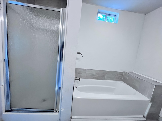 715 Elm St, Mckinney, TX 75069 - bathroom featuring a stall shower and a bath