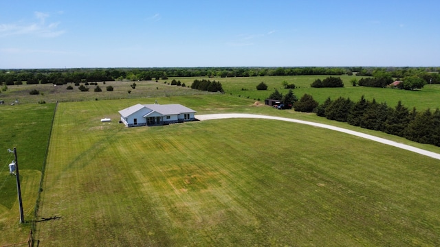 bird's eye view with a rural view