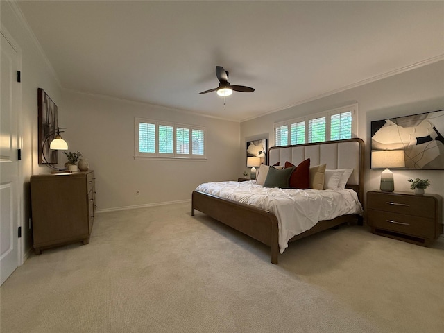 11147 Carissa Dr, Dallas, TX 75218 - bedroom featuring multiple windows, light colored carpet, and ornamental molding