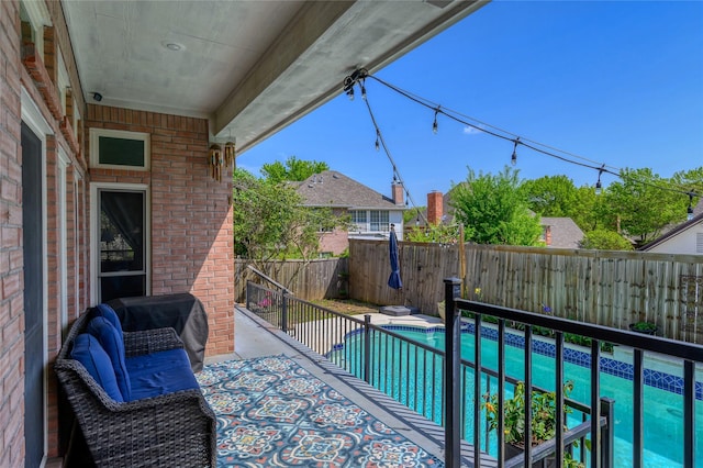 2101 Bois D Arc Dr, Sherman, TX 75092 - view of swimming pool featuring a fenced backyard and area for grilling